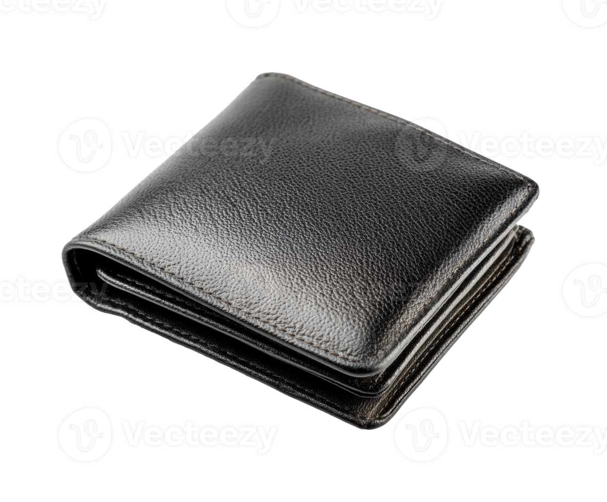 Elegant black leather wallet for everyday use and gifting png