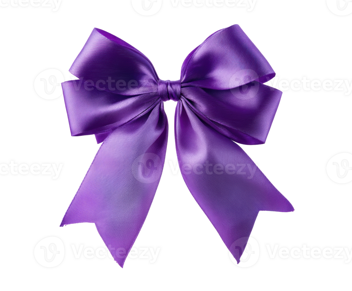 Purple ribbon bow for gift wrapping and decoration purposes png