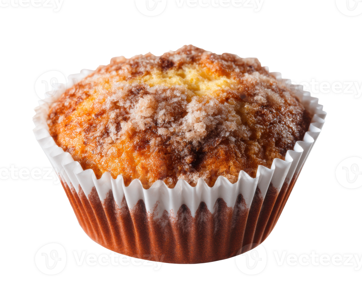 Sweet muffin with golden crust for dessert or snack enjoyment png
