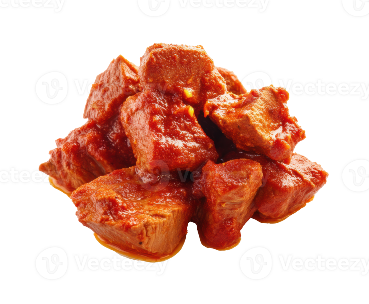 Delicious chunks of meat in savory sauce perfect for festive dishes png