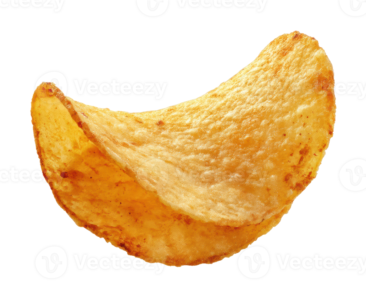 Crunchy potato chip for snacking enjoyment or party snacks png