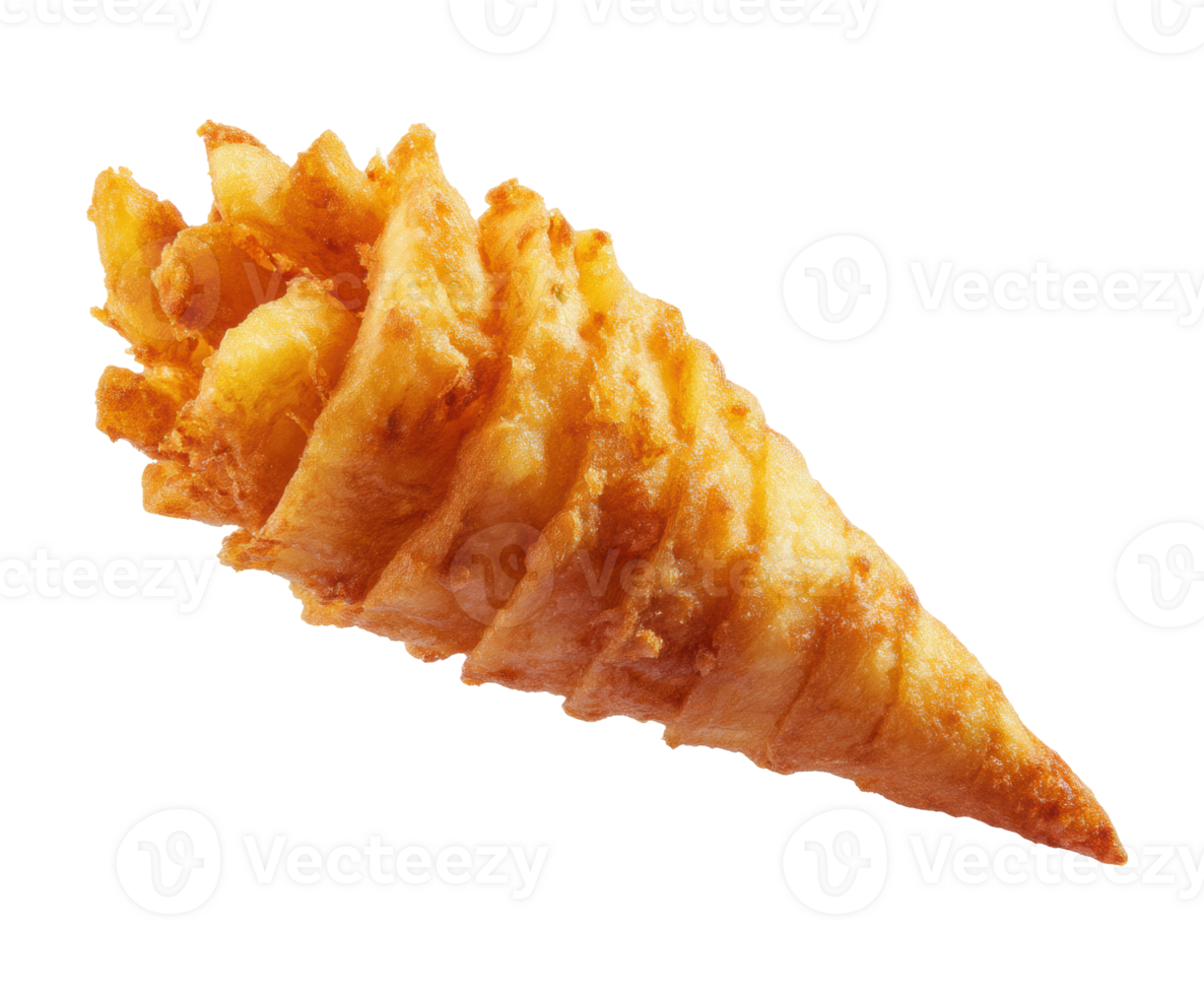Crispy fried cone filled with delicious potato chips for snacking png