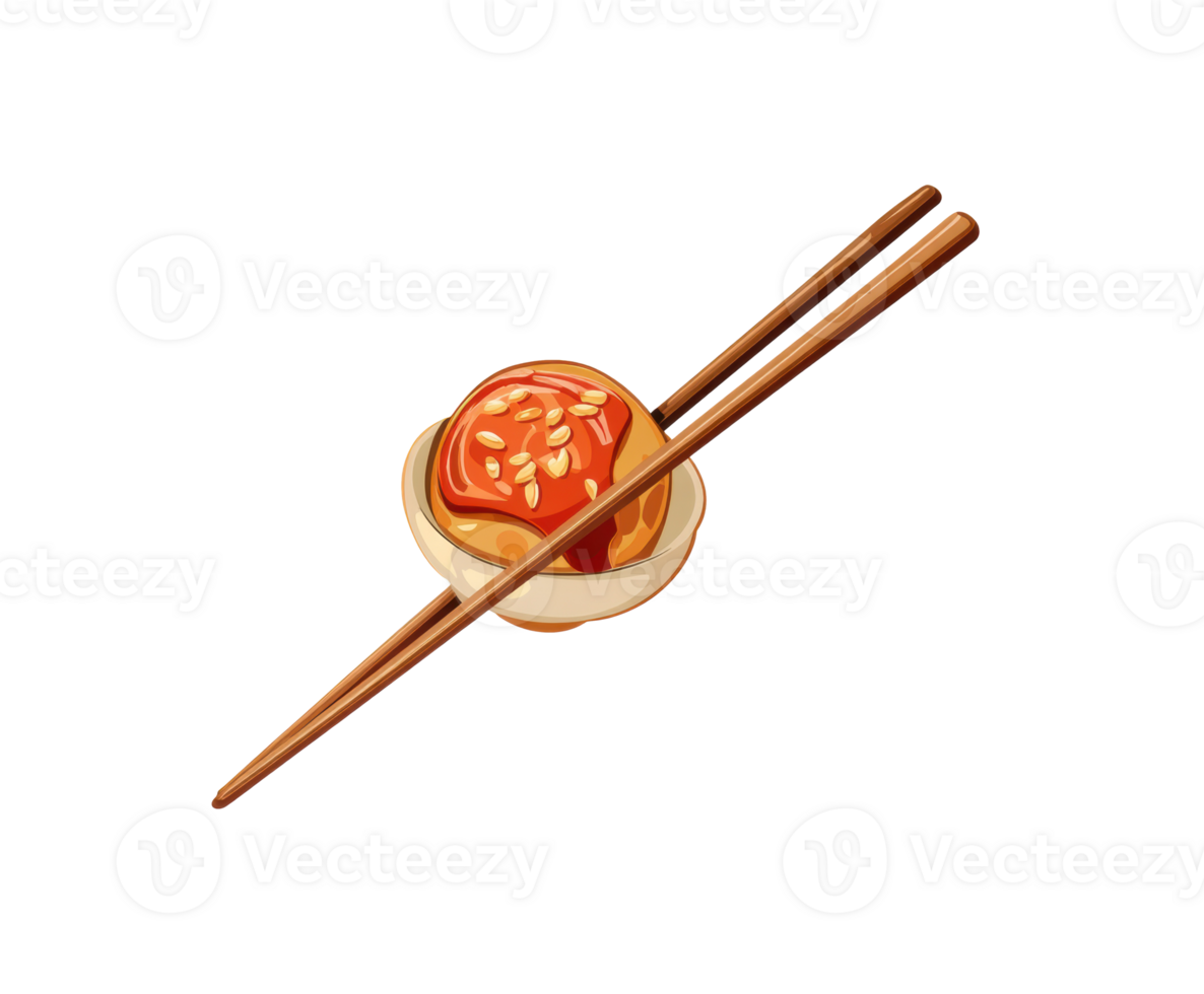 Enjoy Asian delicacy with chopsticks for authenticity png