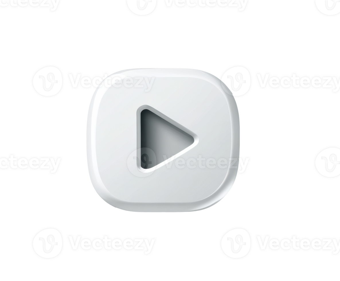 Play button icon for digital media applications and interfaces png