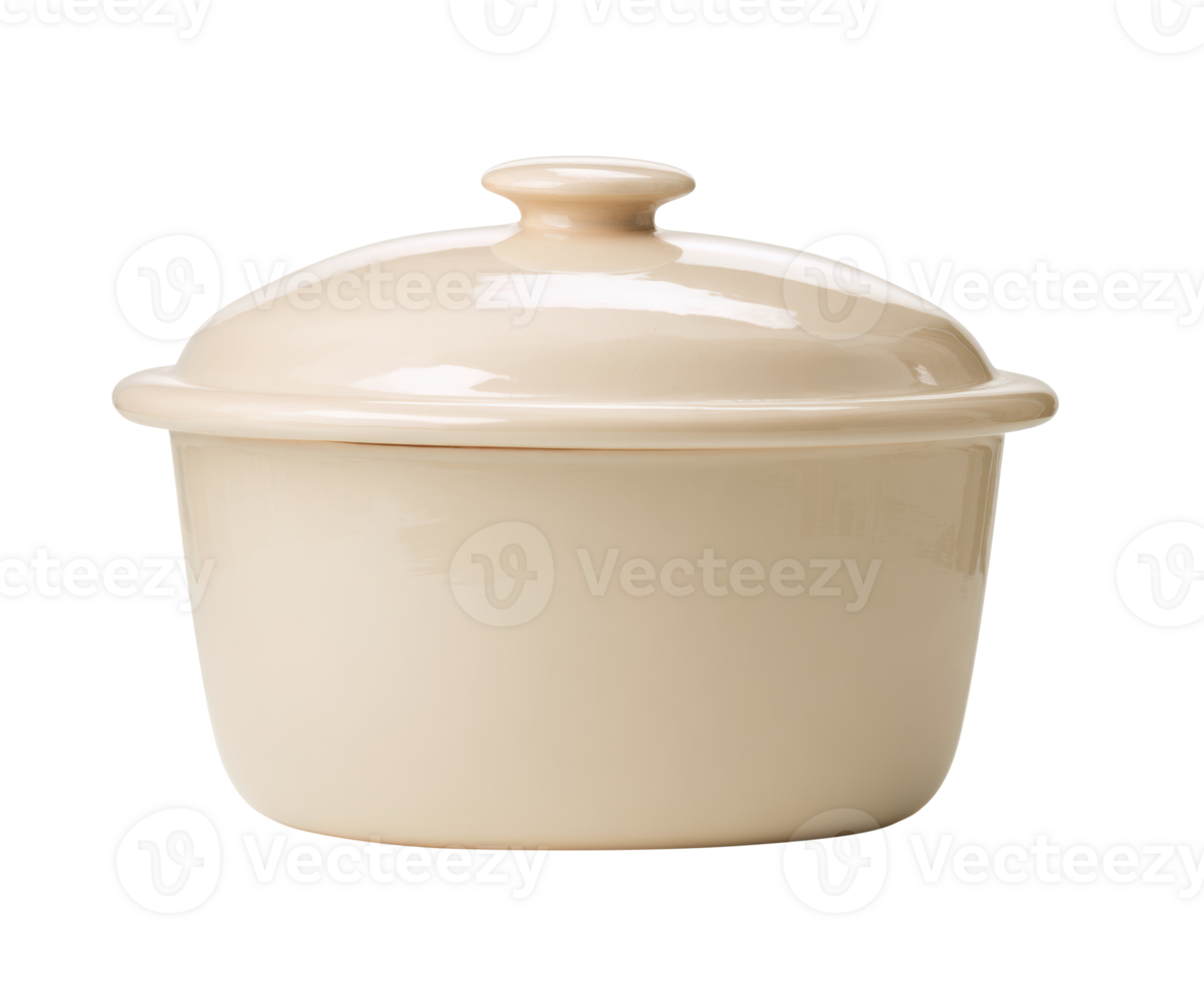 Ceramic cooking pot with lid for home kitchen use png
