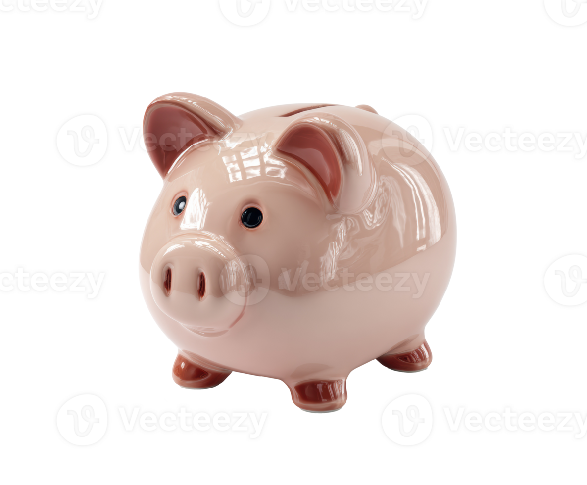 Cute piggy bank for saving money and budgeting essentials png