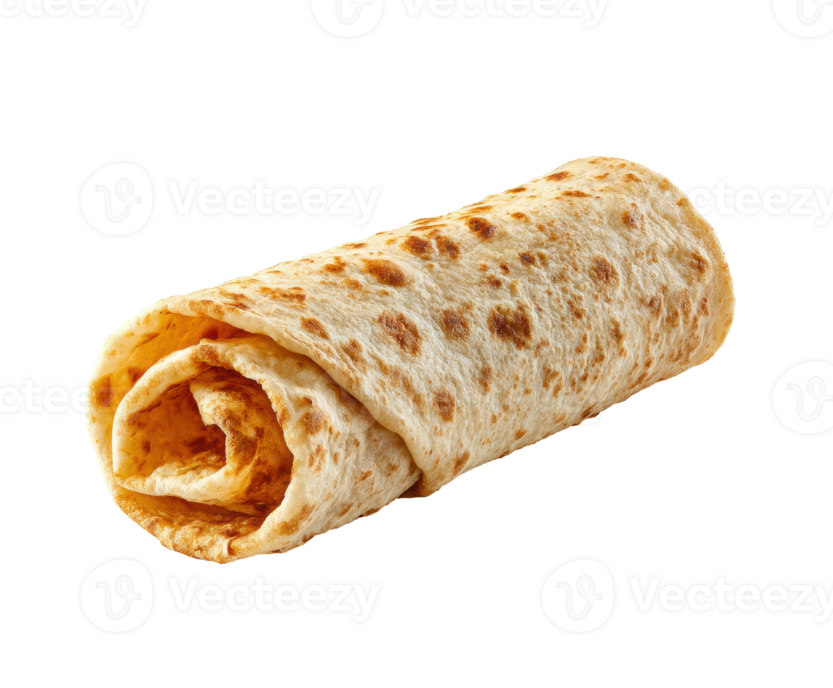 Savory rolled flatbread filled with delicious spices png