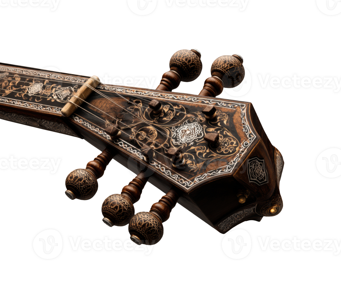 Exquisite craftsmanship of a traditional musical instrument png