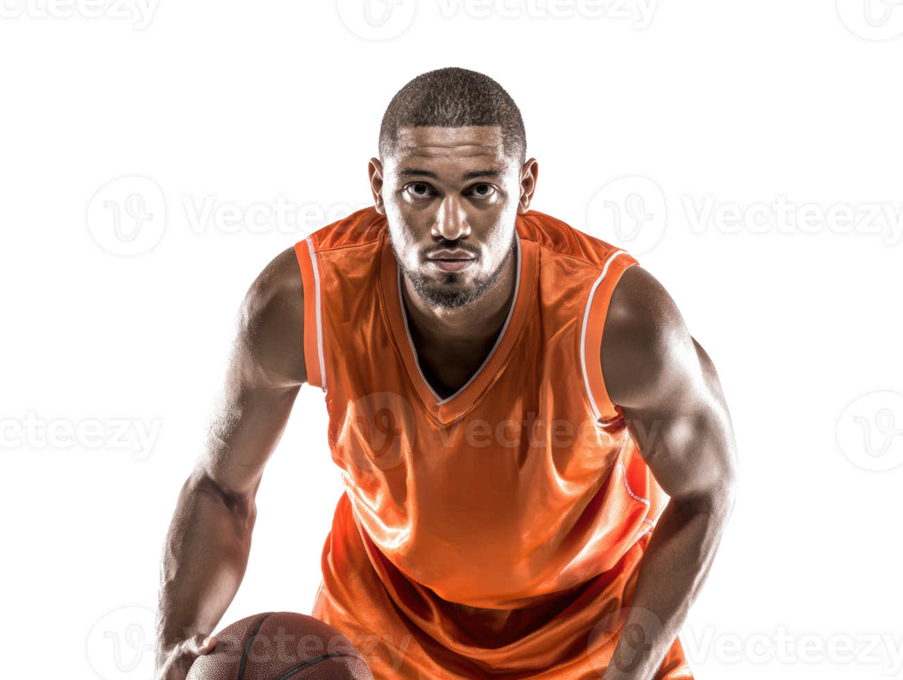 Dynamic basketball player dribbling on court during training png