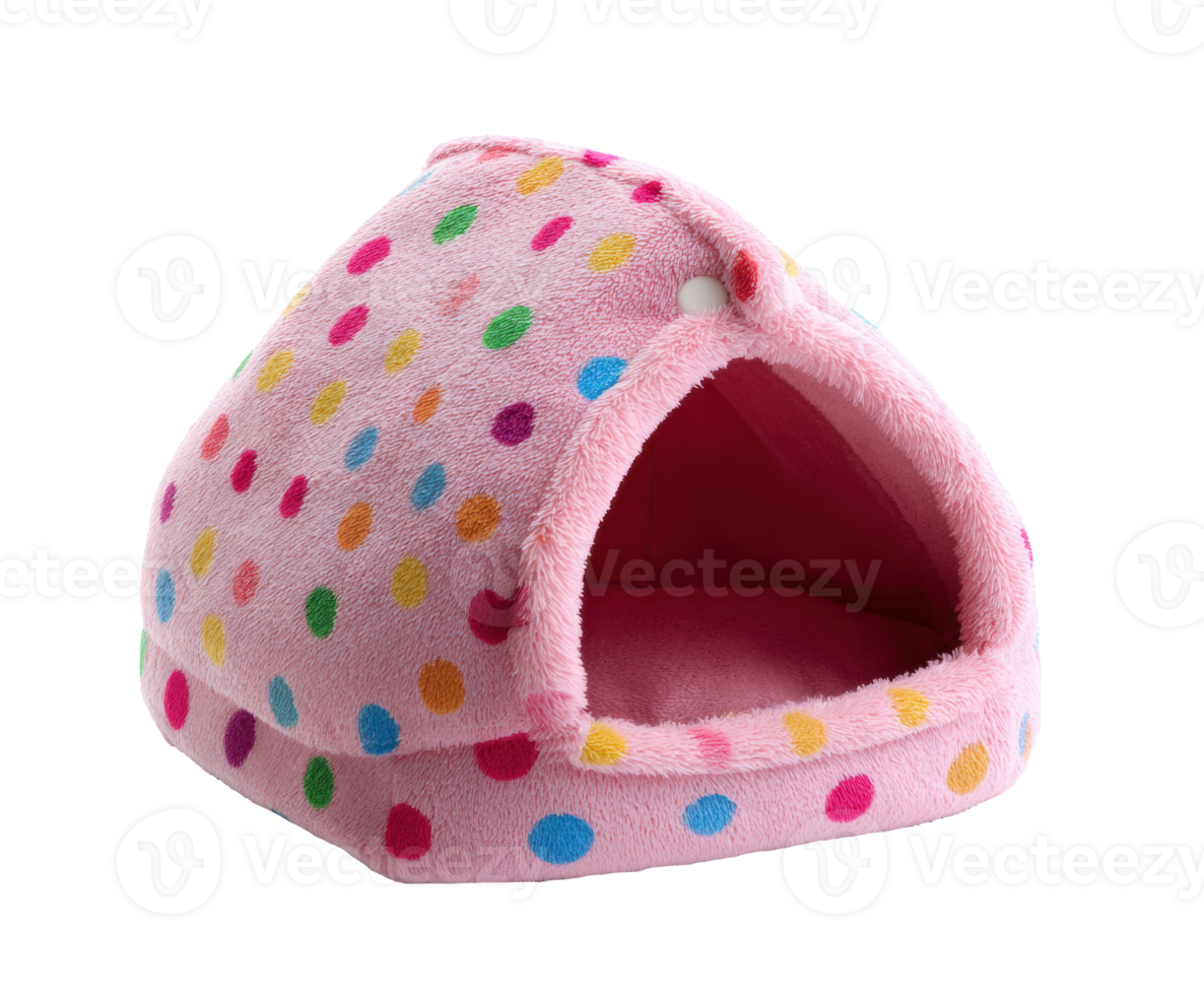 Cozy polka dot pet nest for small animals and pets png