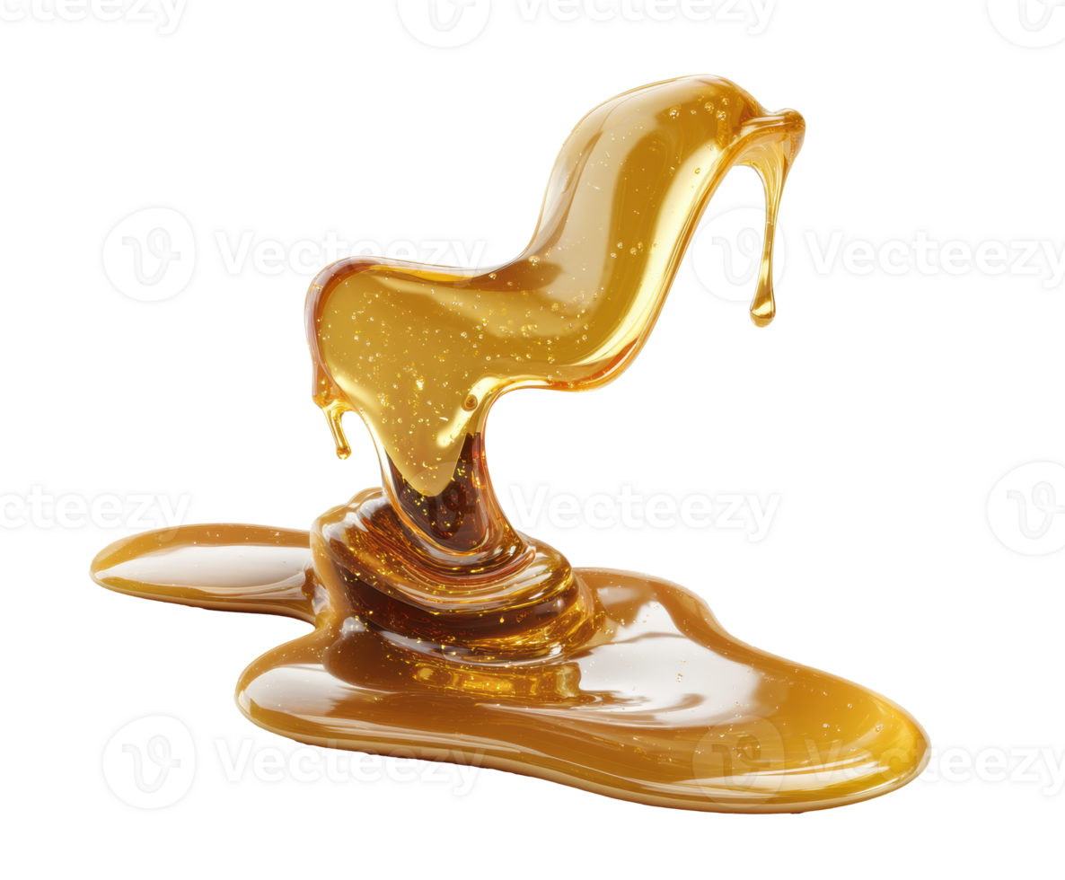 Elegant honey drip design suitable for kitchen decor and culinary use png