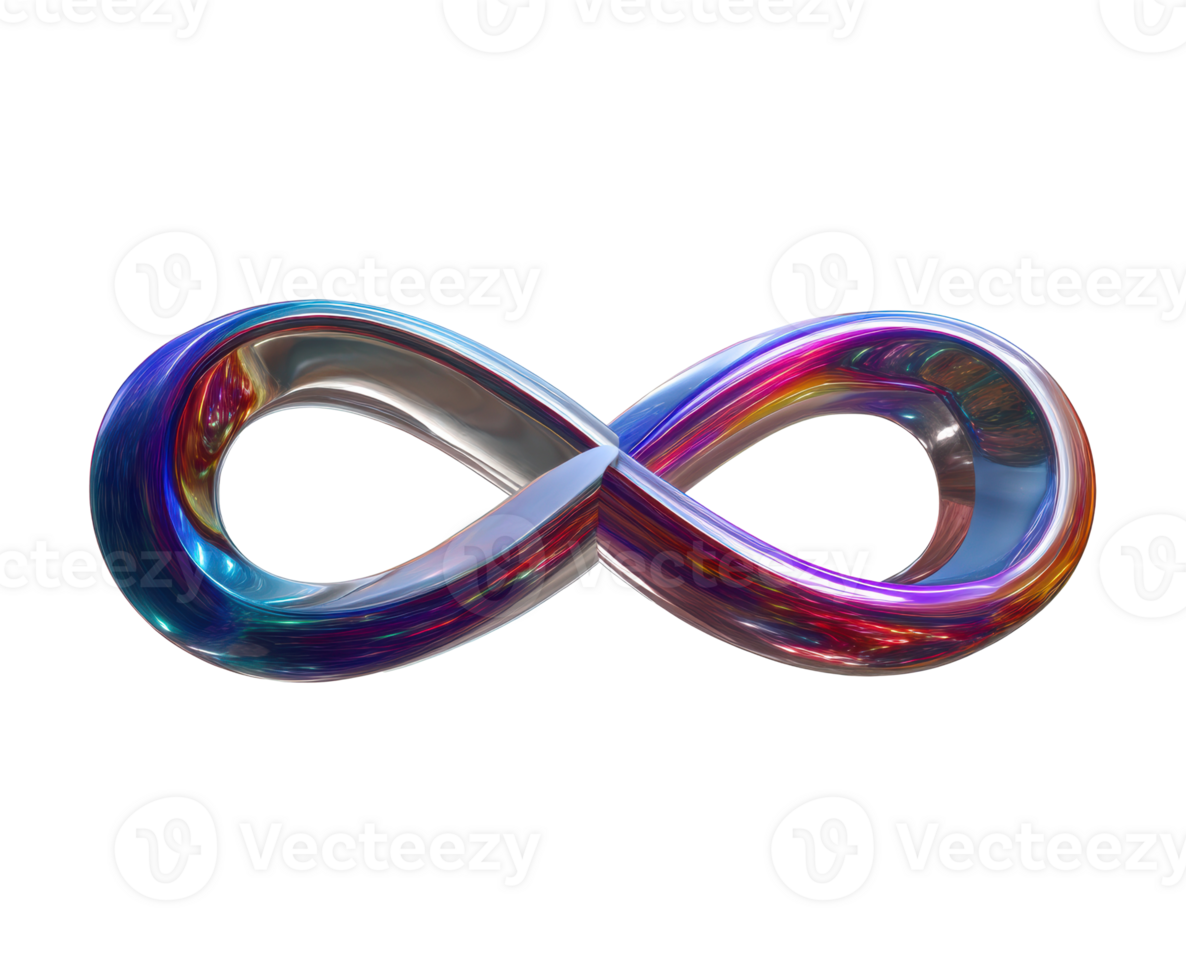 Colorful infinity symbol symbolizing endless creativity png