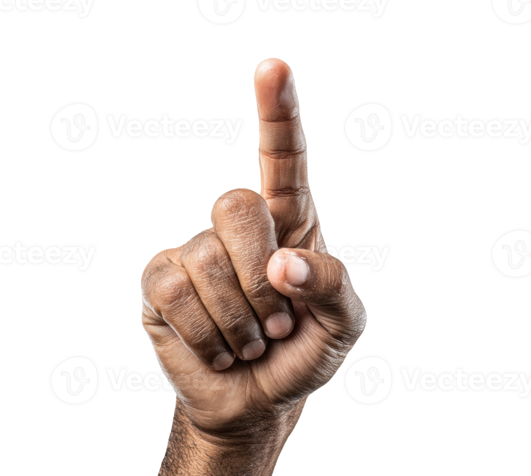 Gesture of pointing finger indicating a message or direction png