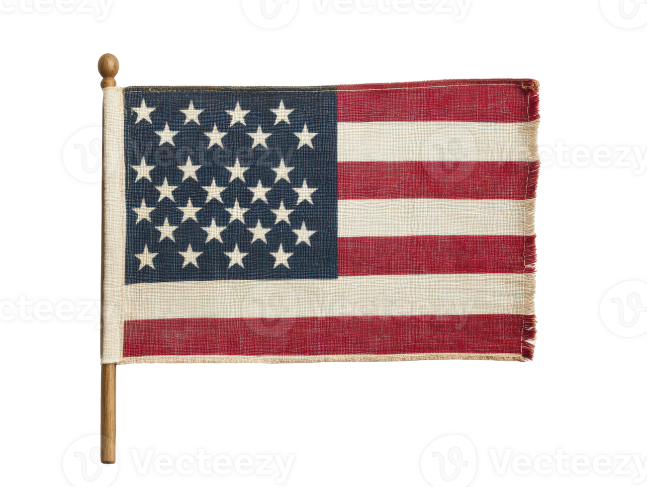 Vintage American flag with stars and stripes for patriotic events png