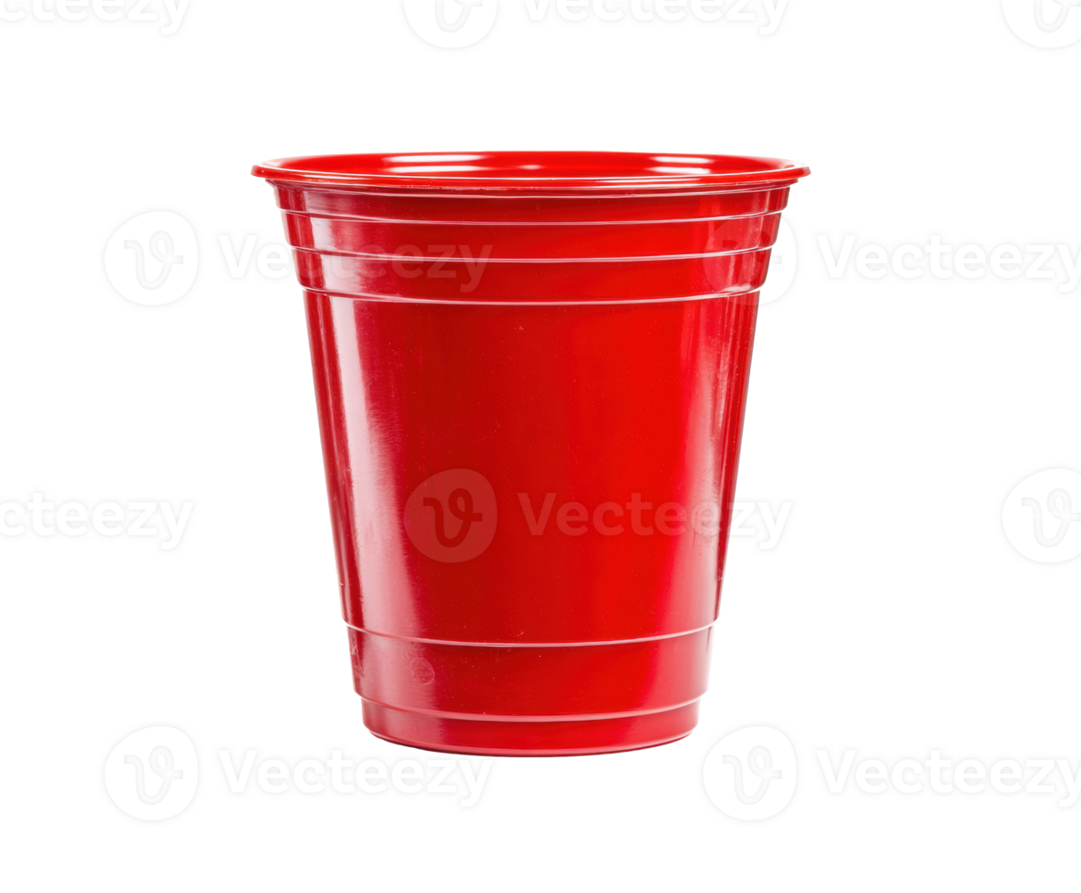 Bright red disposable cup for gatherings and celebrations png