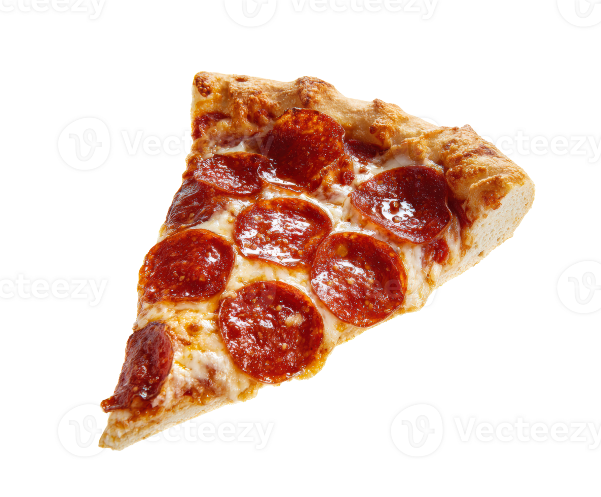 Delicious slice of pepperoni pizza served hot for casual dining png
