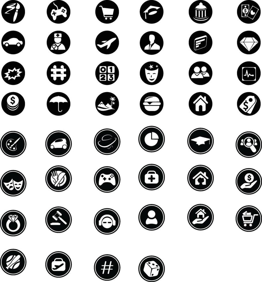 Web and UI Essential Icons vector