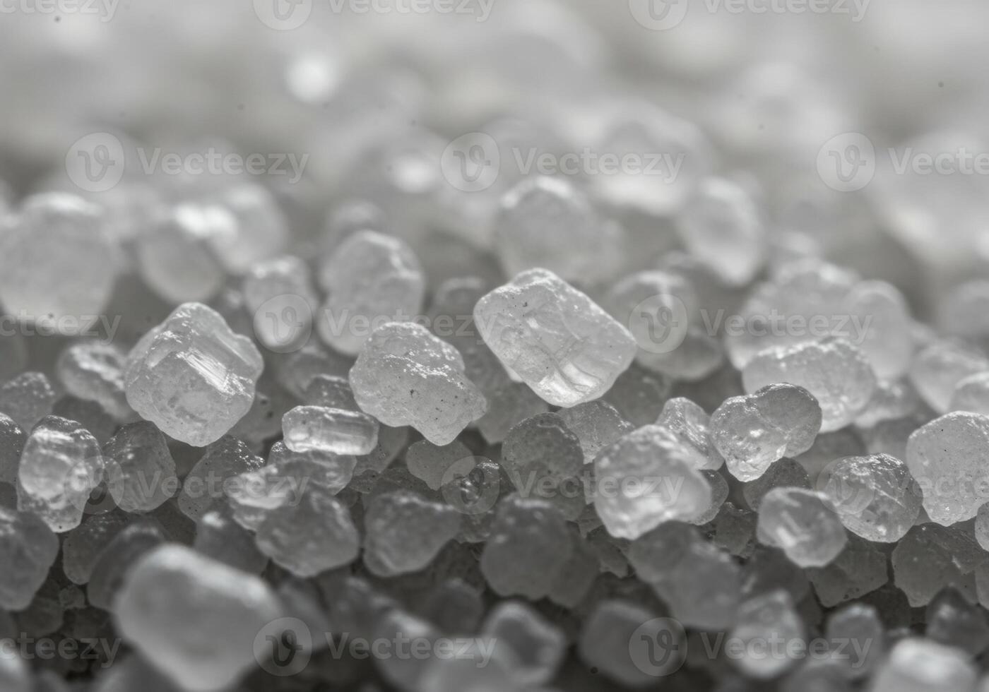 Detailed close-up of salt crystals, highlighting the texture and form. photo