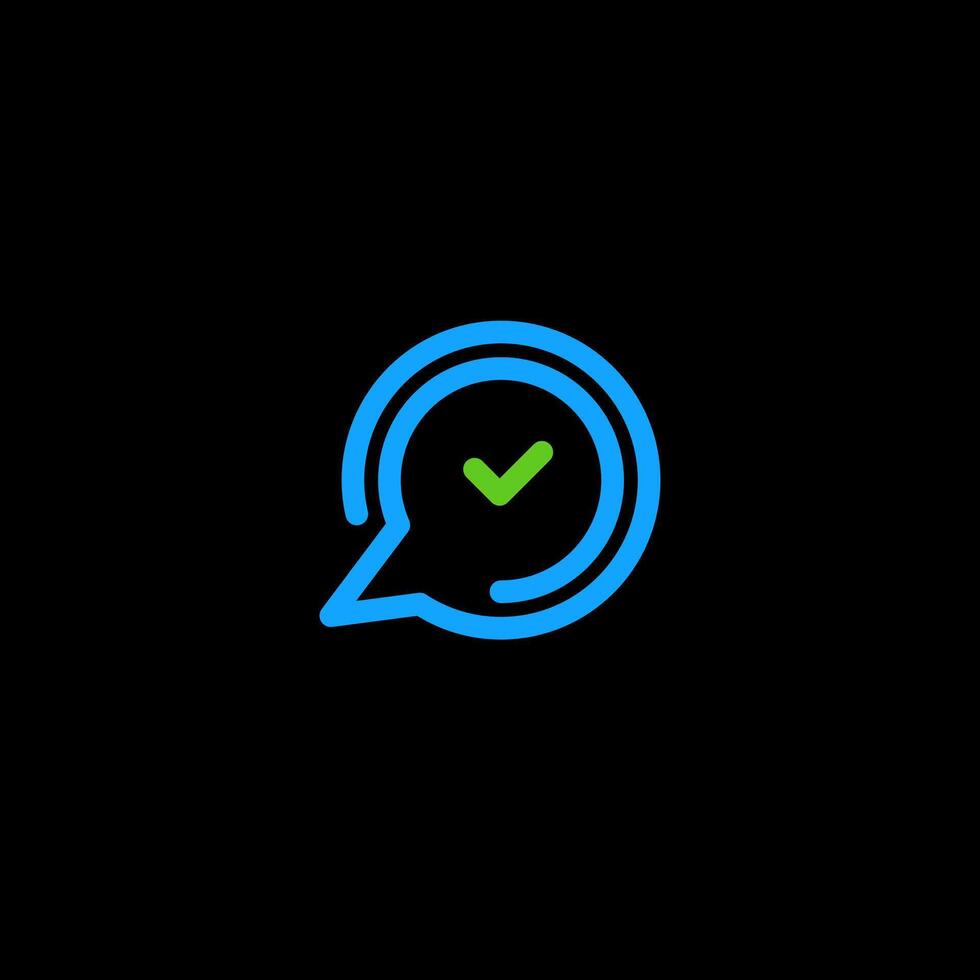 watch and chat or bubble chat logo concept vector