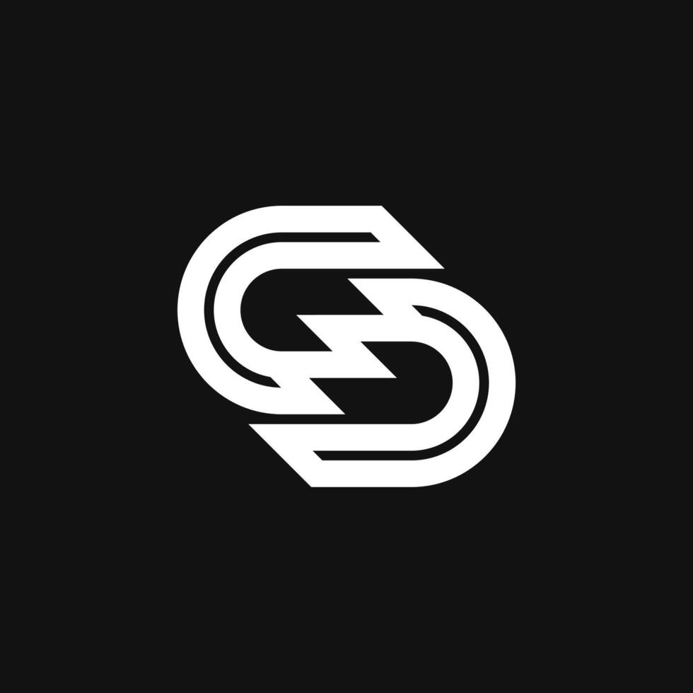 bold letter S and racing logo concept vector