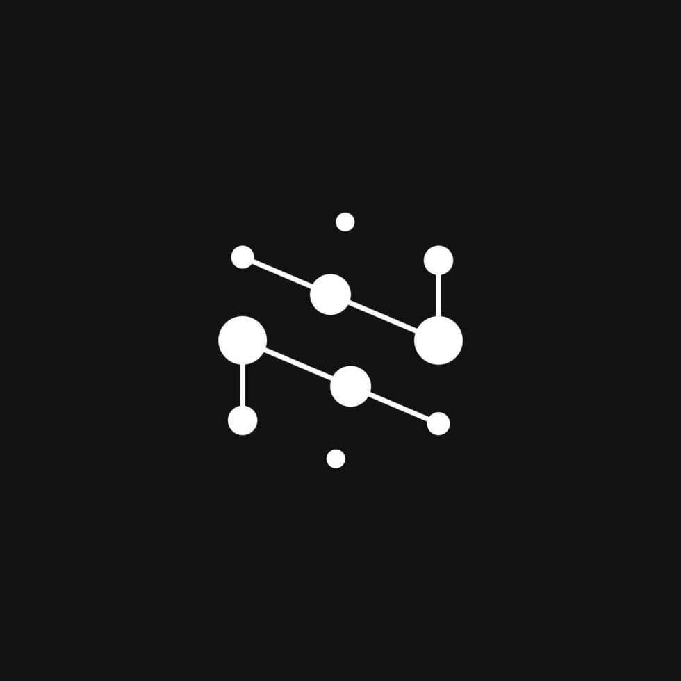 Letter N and cell logo combination for science or tech company vector