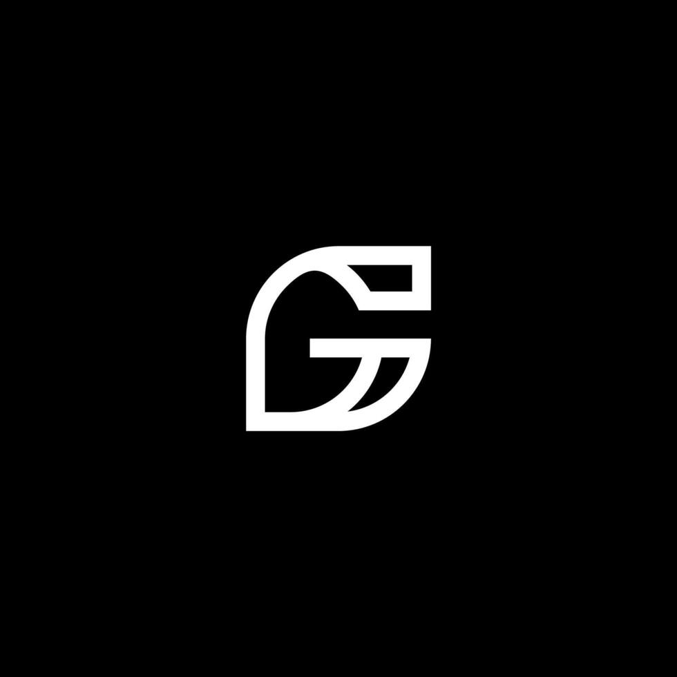letter GC or G and leaf logo concept vector