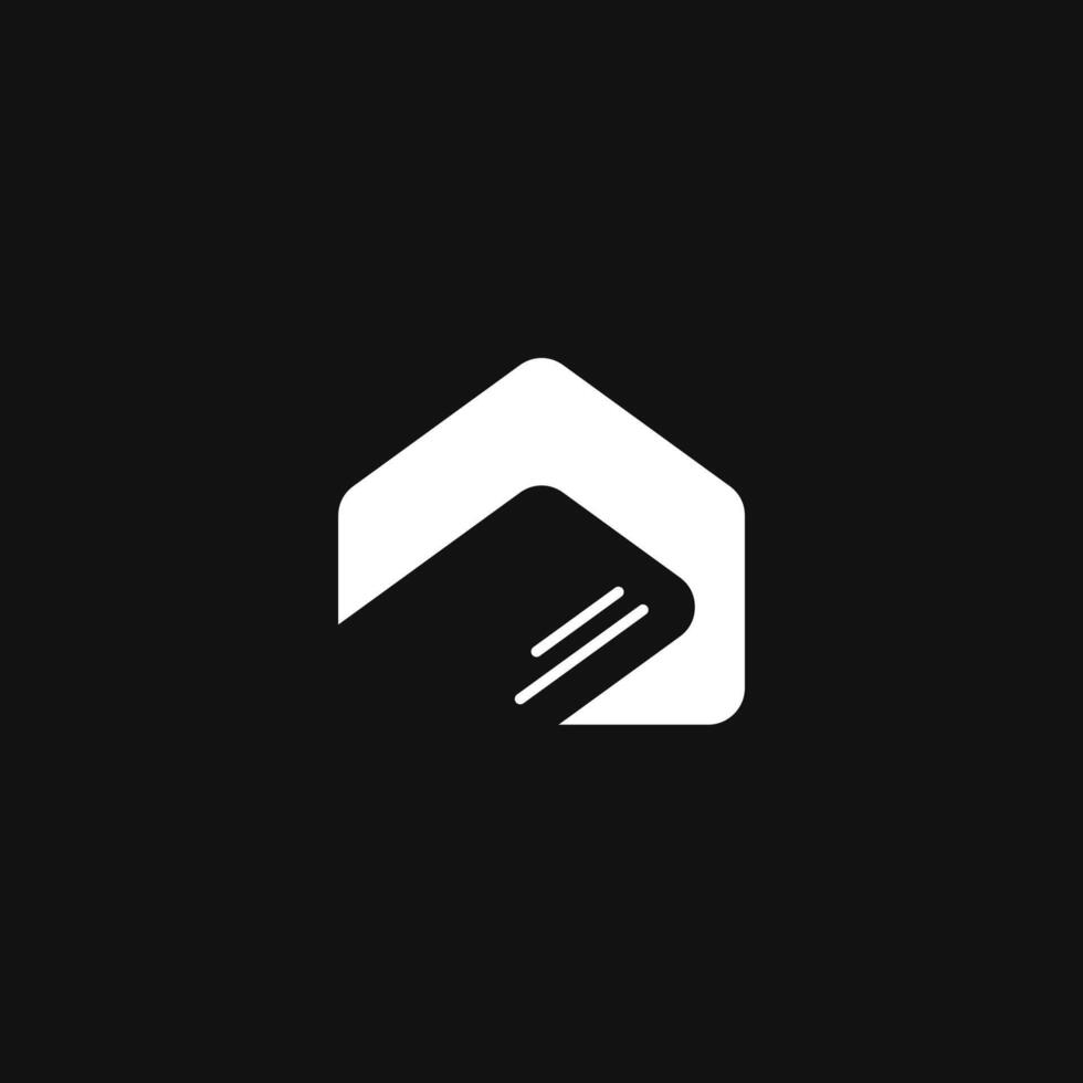 card and house logo concept for rent company vector
