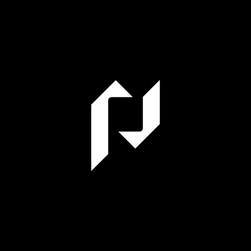 letter P with recycle logo concept vector