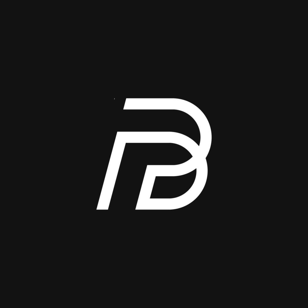 elegant Letter PD or PB with simple line logo concept vector