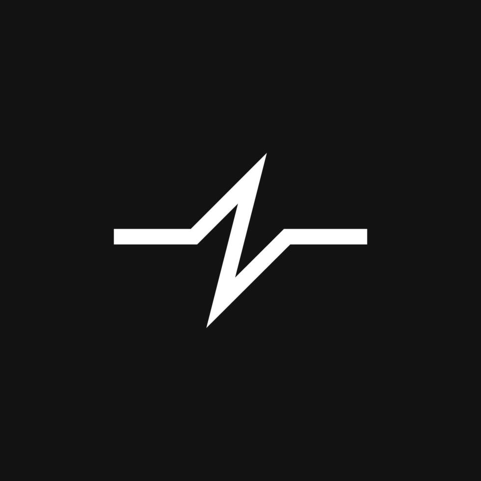 Letter Z and heart rate combination logo concept vector