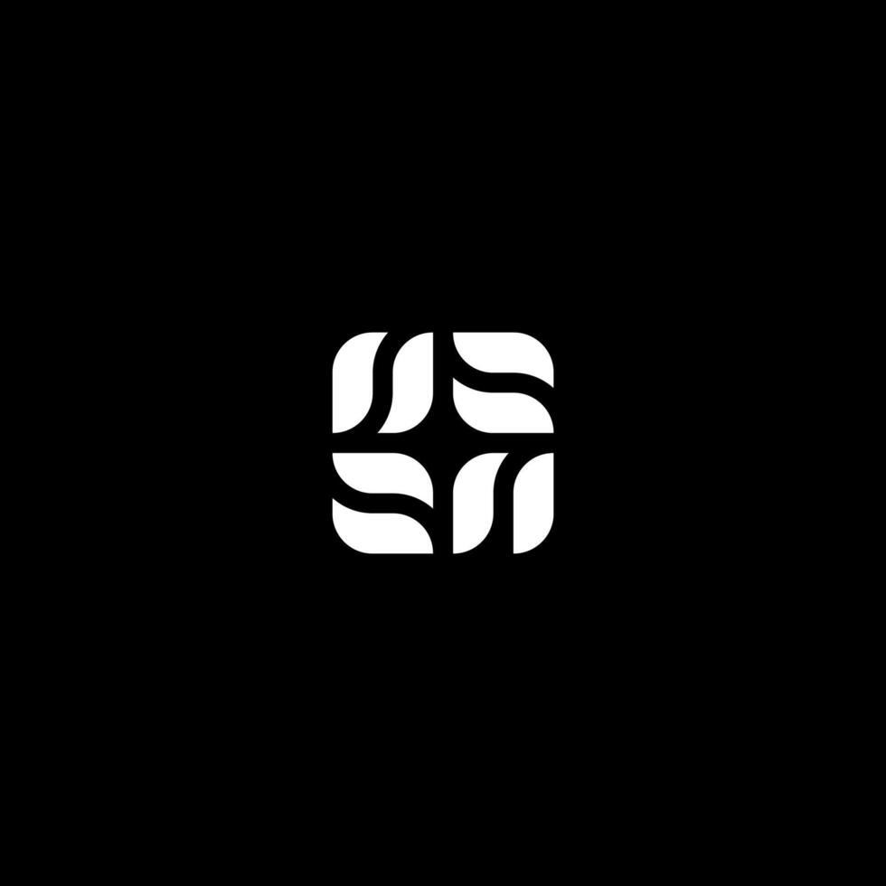 elegant square leaf with abstract concept vector