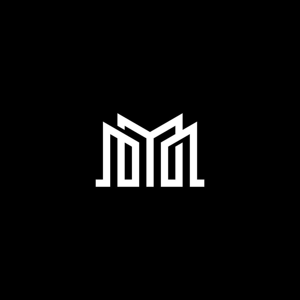 letter M and building logo concept vector