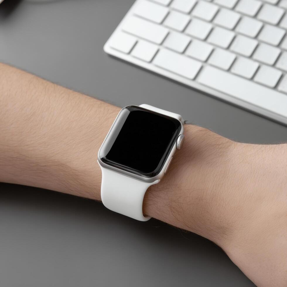 Contemporary Smartwatch Display On A Persons Wrist photo