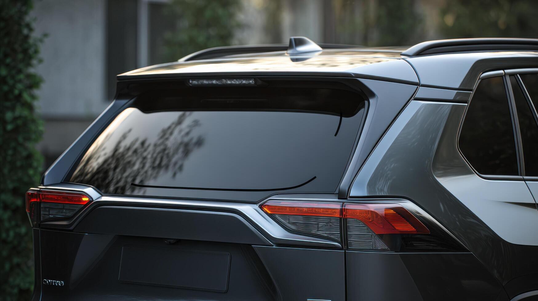 A Simple Modern Car Decal Template on a Rear Window photo