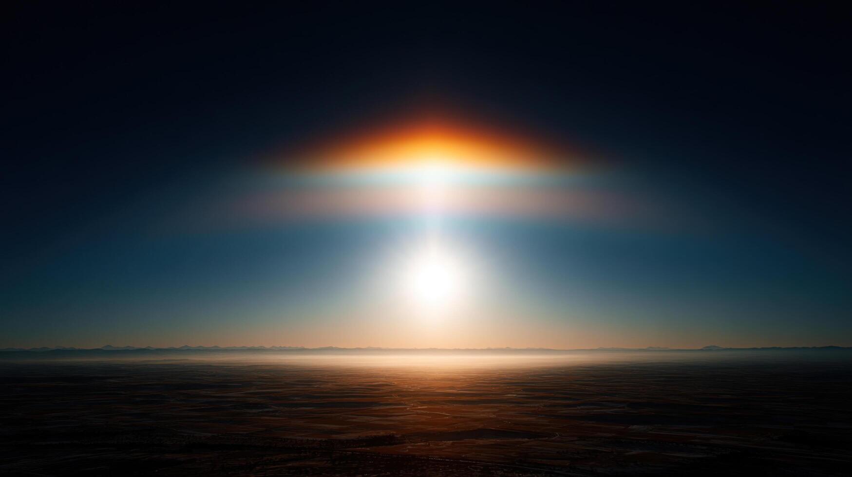 A Colorful Mock Sun Visible In The Atmosphere photo