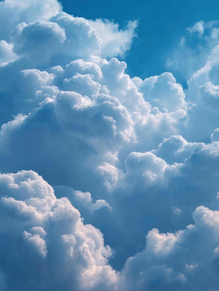A Few Fair Weather Cumulus Clouds Spread Across The Sky photo