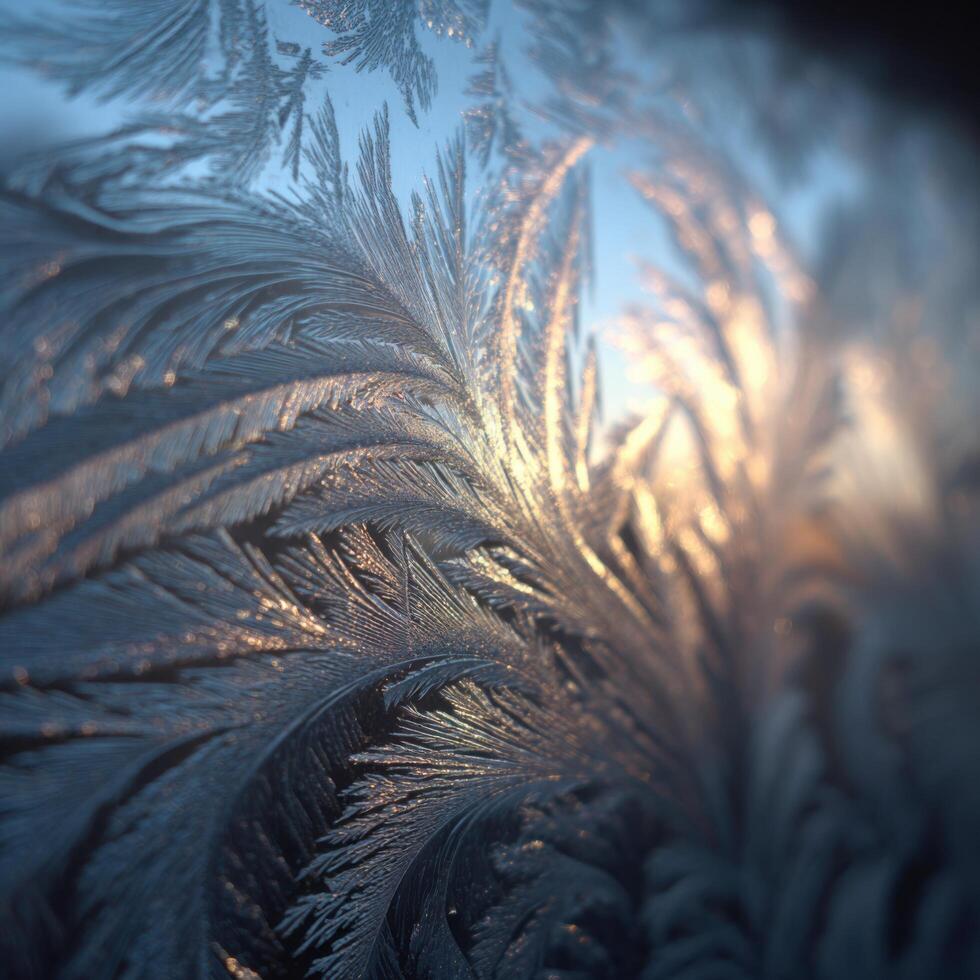 A Detailed View Of Artistic Frost Formations photo