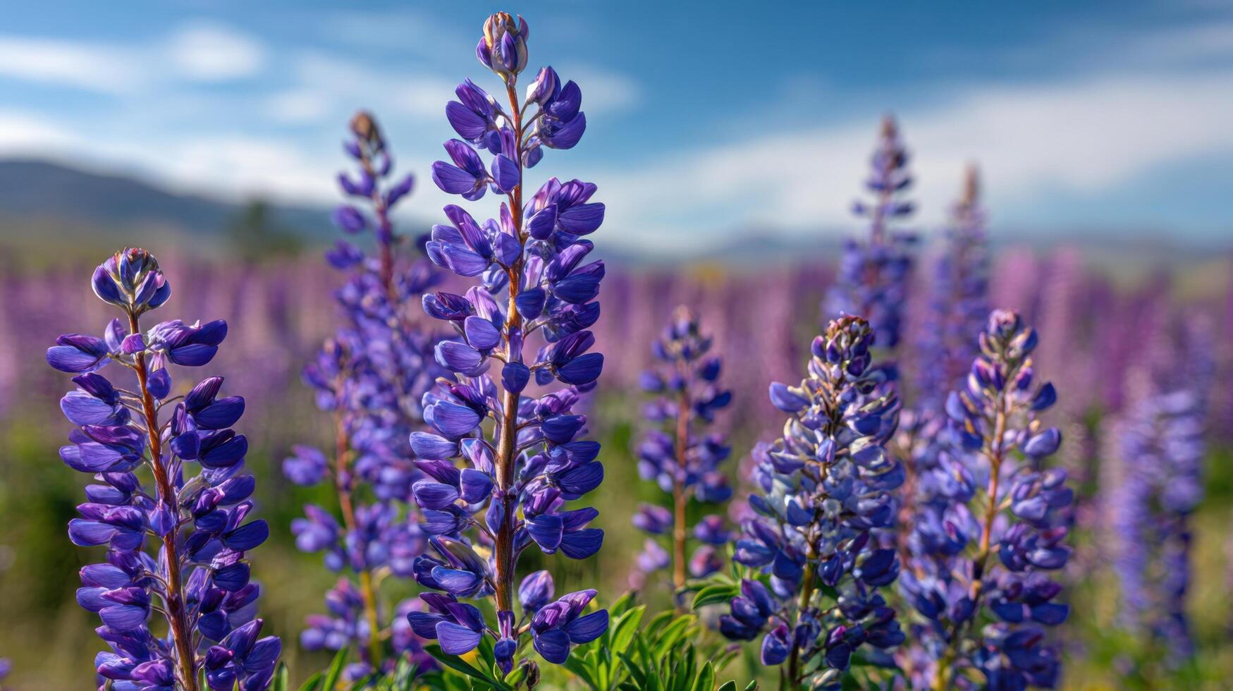 A Field Filled With Colorful Wild Lupines photo