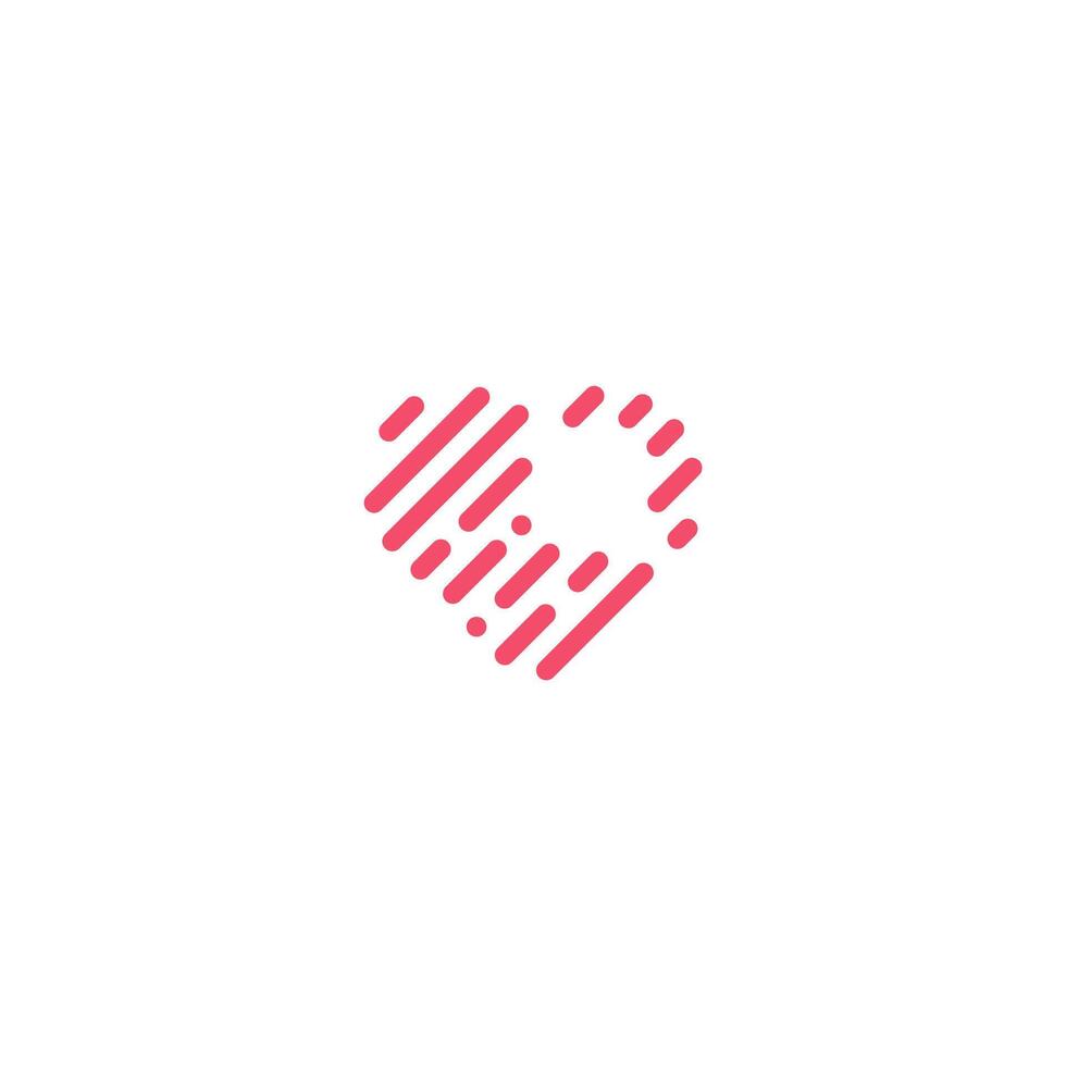abstract love or heart logo concept for dating app vector
