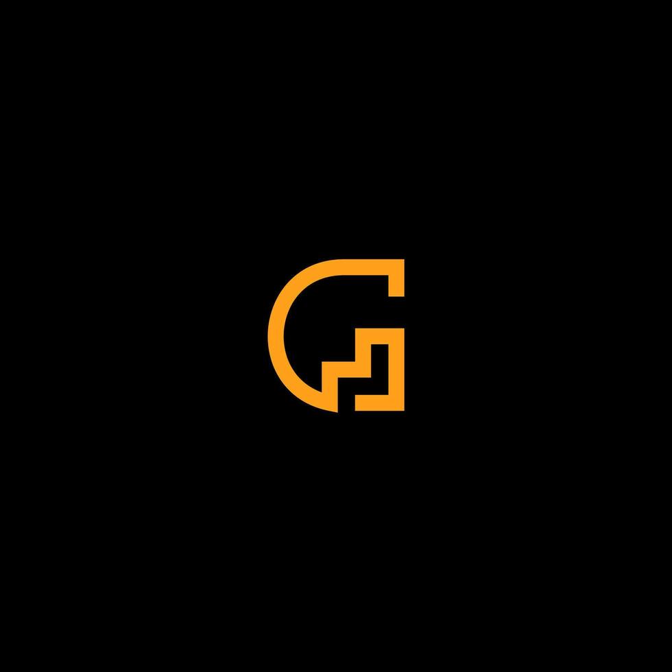 monogram Letter G with grow concept vector