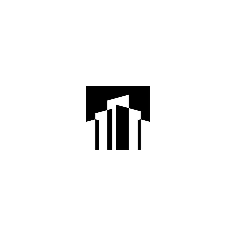 Letter T and Building logo concept vector