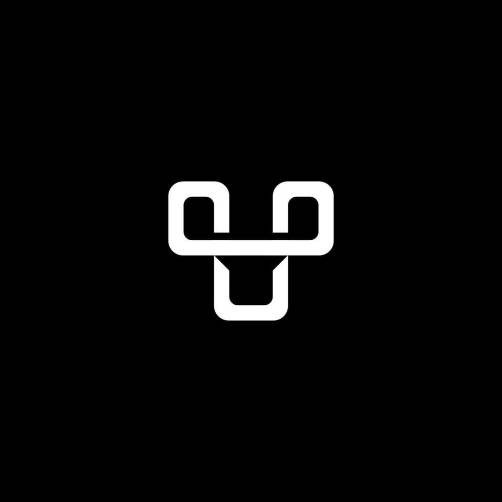 Letter T and sound or speaker negative space logo concept vector