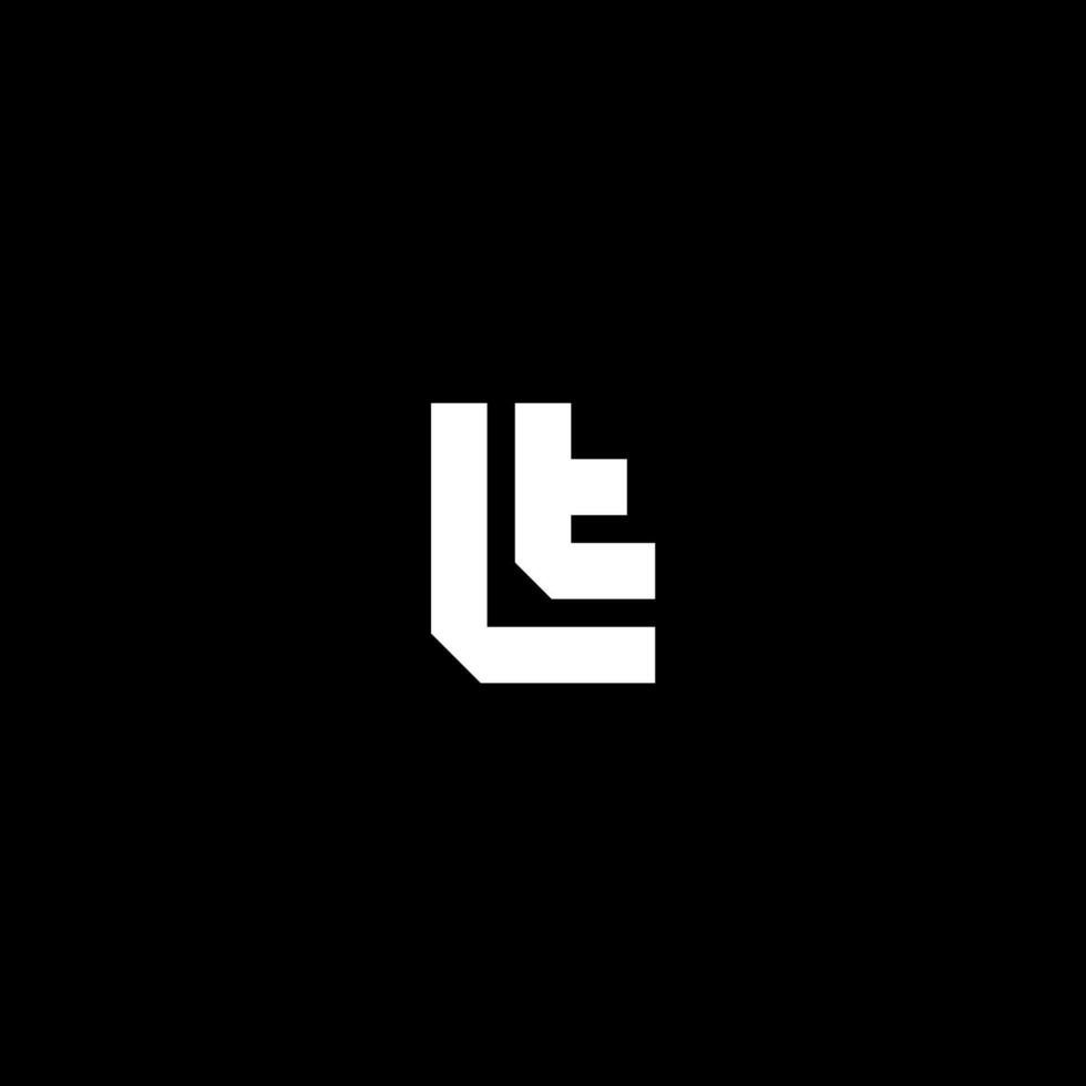 monogram letter Lt or TL logo concept vector