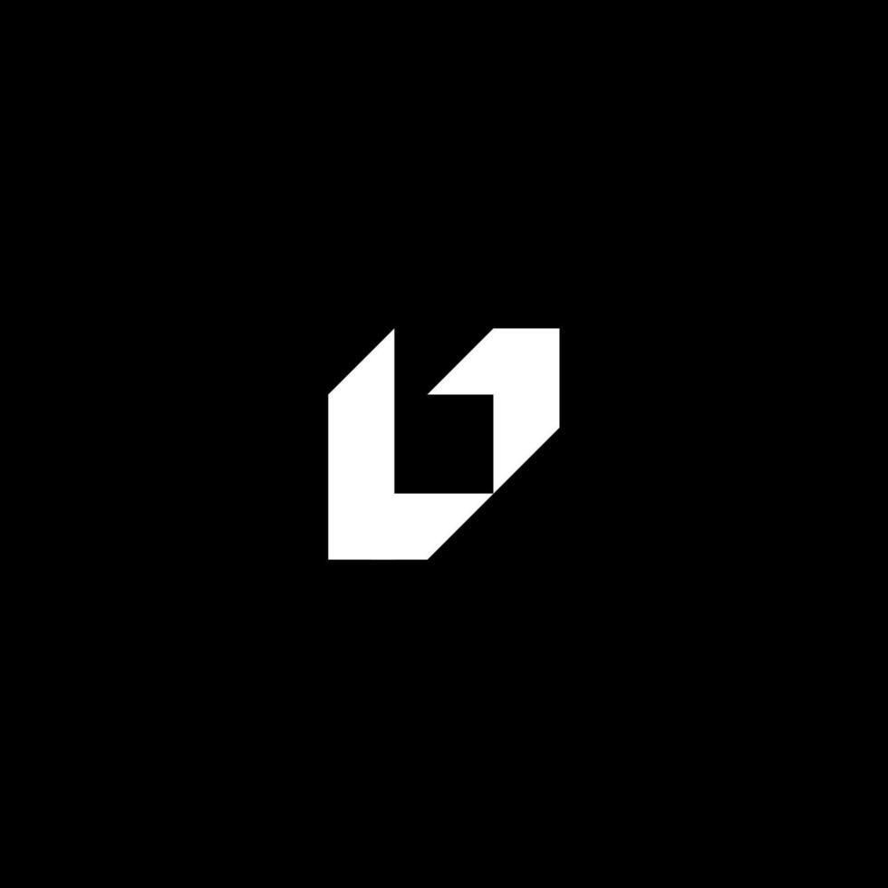 minimalist Letter L1 or 1L logo concept vector