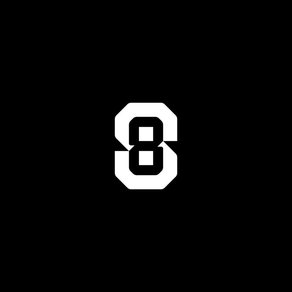 monogram letter S8 or 8s logo concept vector