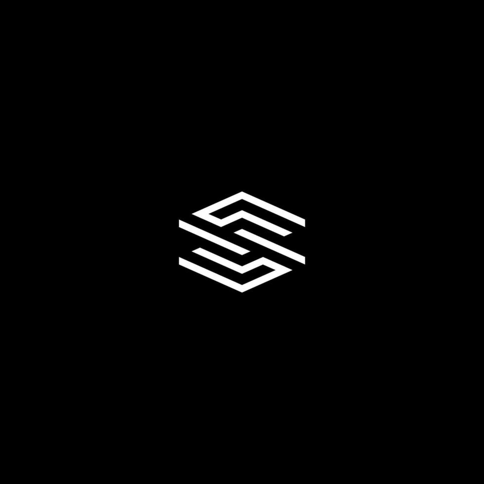 Abstract letter S labyrinth logo concept vector