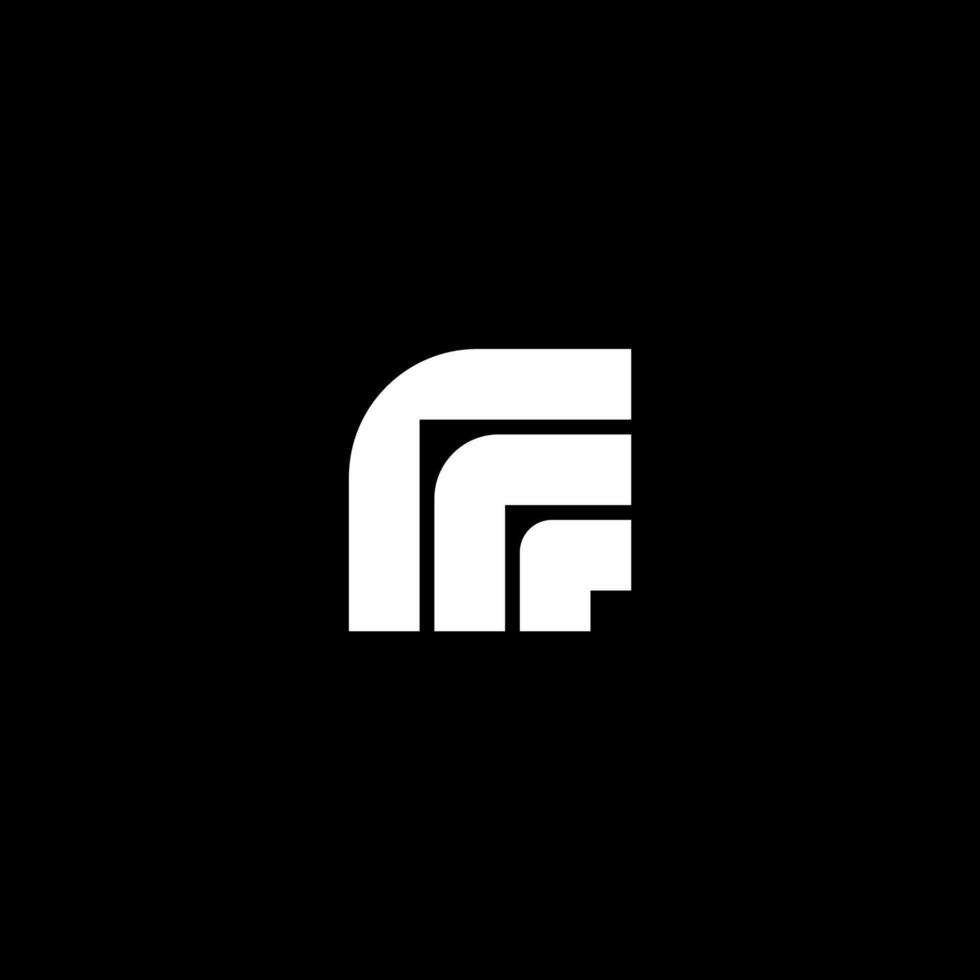 Abstract letter F or FF or FFF logo concept vector