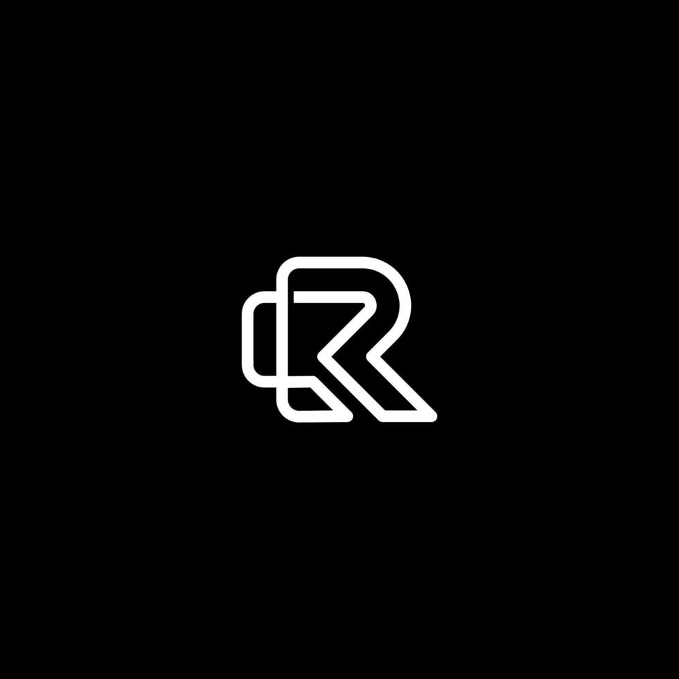 monogram Letter LR or RL logo concept vector