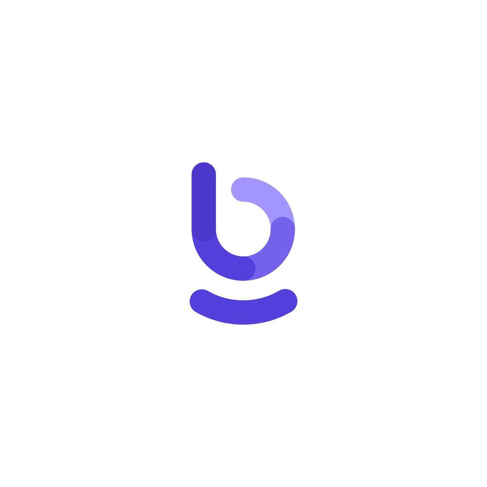 Letter bg or gb with gradient colour concept vector