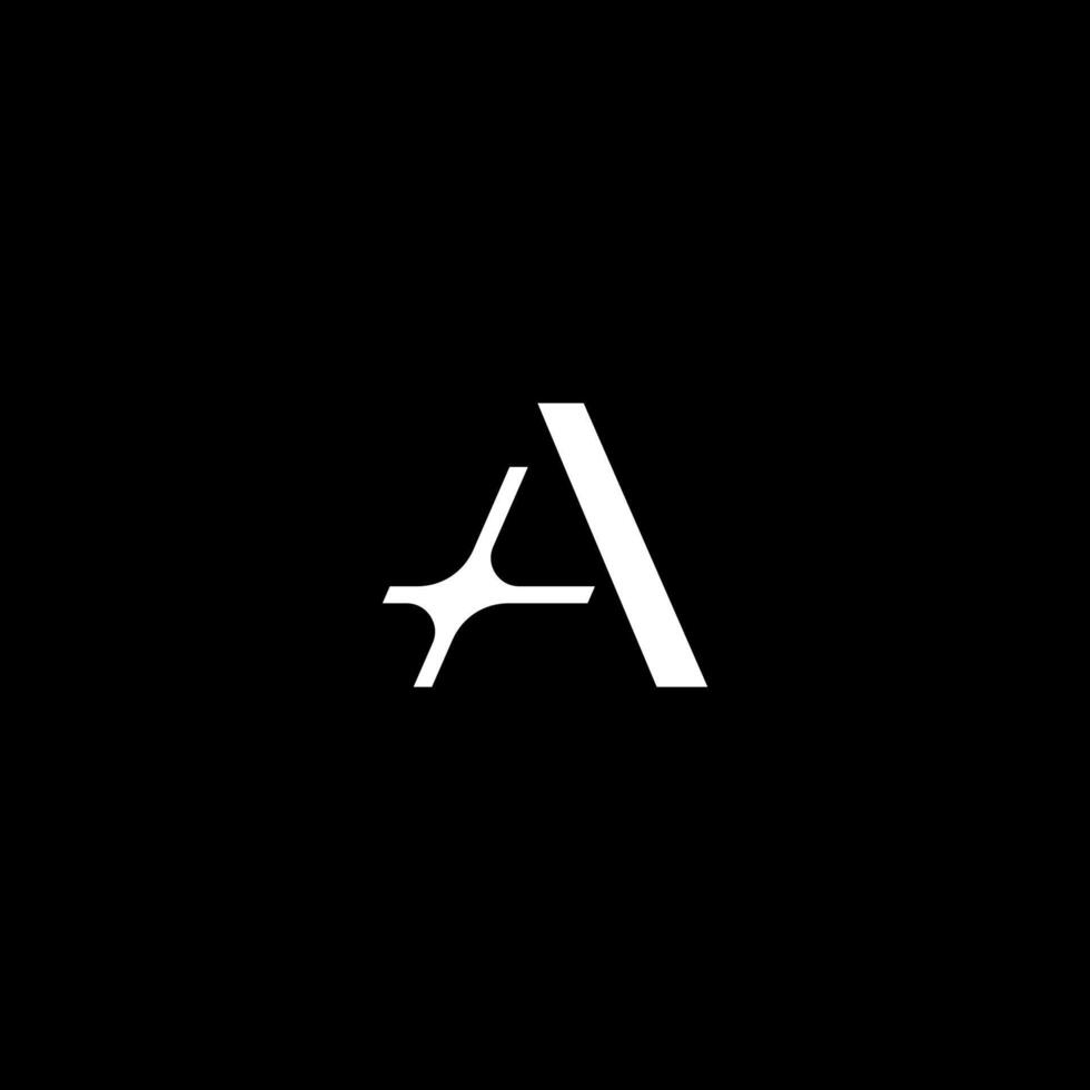 Letter A and Shine logo concept vector